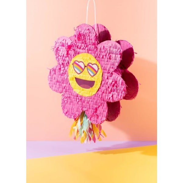 Folat - 25037 - Groovy Hippie Party-Piñata-Boho Girlz-31 x 45 x 10 cm-Retro Rainbow Peace för Dekorationer, Färgglad