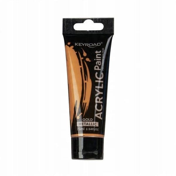Keyroad akrylfärg, metallisk, 75 ml tub, guld