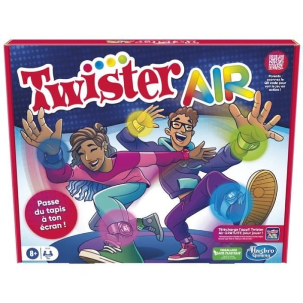 Twister Air, Twister-spel med AR-app, ansluter till smartphones och surfplattor, aktiva gruppspel, från 8 år Flerfärgad