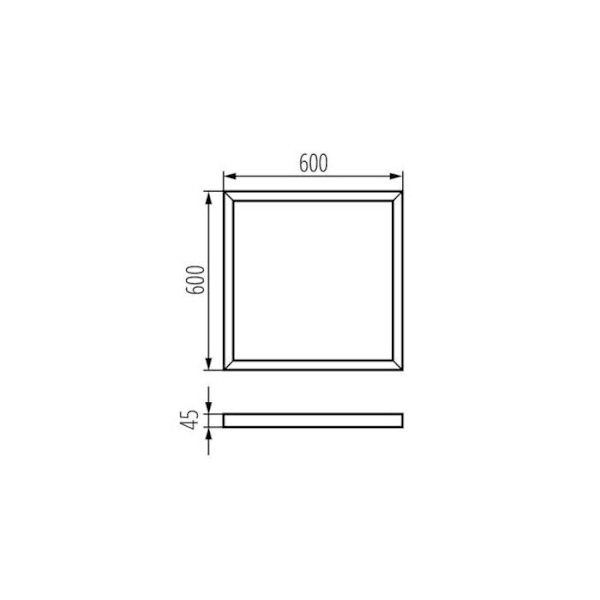 Fäste - KL-27613 - LED-paneler 600x600mm - Vit Stål - Lätt installation - Inomhus Vit