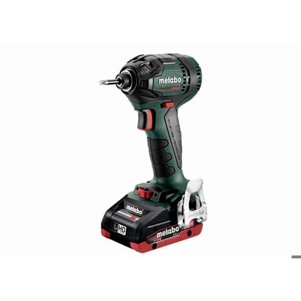 18V SSD 18 LTX 200 BL slagskruvmejsel + 2 4Ah batterier + laddare + METABOX box - METABO - 602396800