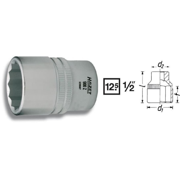 Hazet 12-punktssockel 900AZ-9/16, s: 9/16 för ...