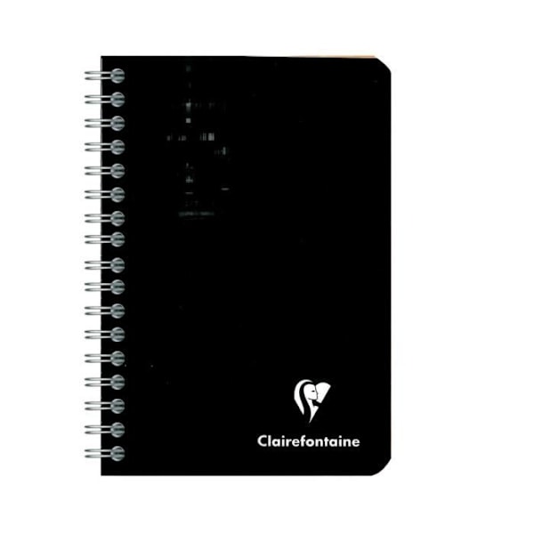 CLAIREFONTAINE Anteckningsbok Inbunden 9,5 x 14 cm 100 sidor Slumpmässig: Svart - röd - orange -