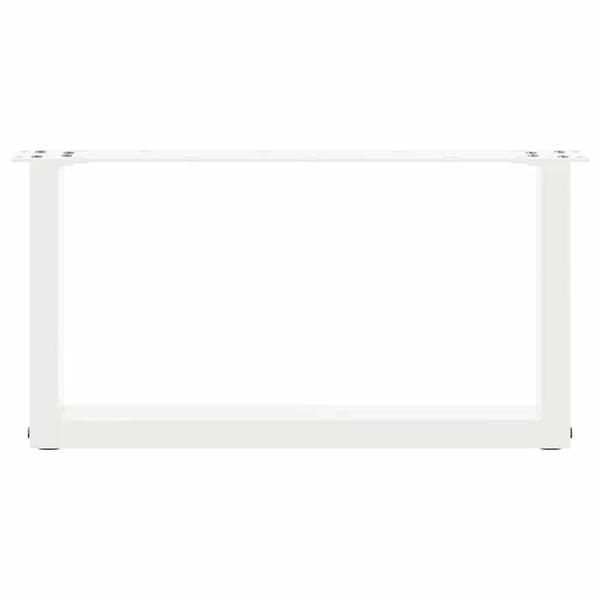vidaXL U-formade soffbordsben 2 delar Vit 70 x (30-31) cm Stål 4013145