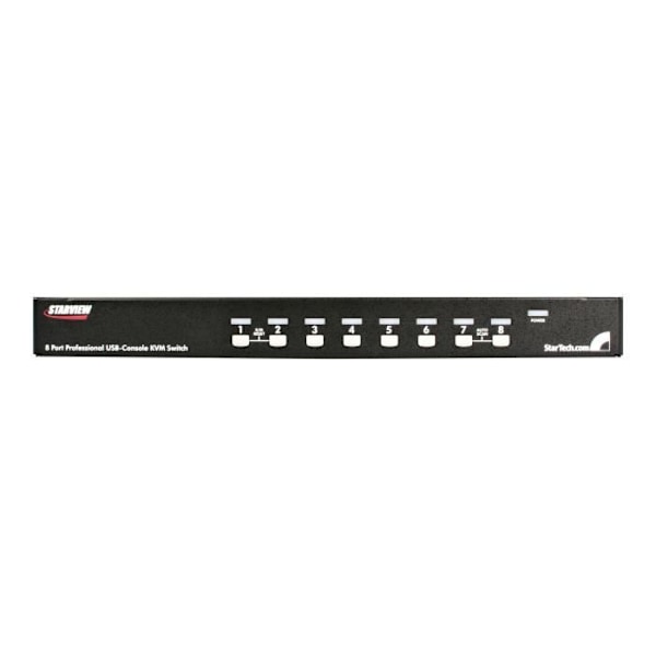 KVM-switch - STARTECH - SV831DUSBGB - 8 PS/2 USB-portar monterade på 1U-rack - OSD - Svart
