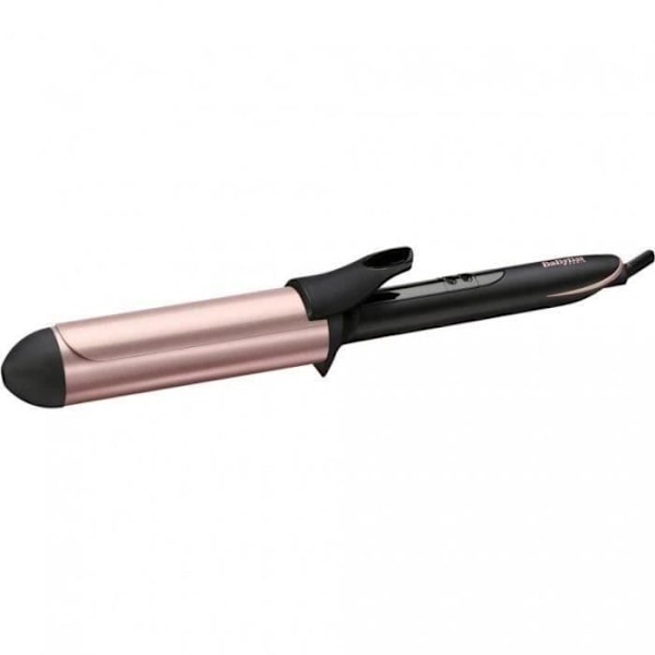 BaByliss C453E - 38 mm locktång - 6 temperaturer upp till 210°C - Kvartskeramisk beläggning - Automatisk avstängning Svart, Rosa