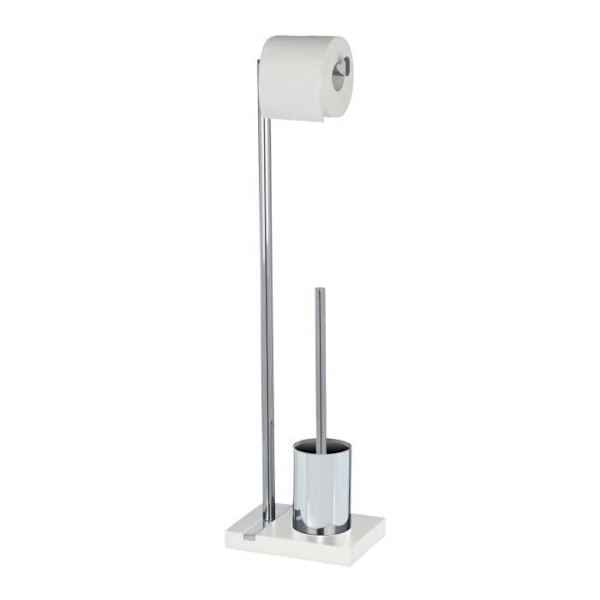 2i1 WC-set - WENKO - Ädelvit - Polyresin - Stål - 20x74x15 cm Flerfärgad
