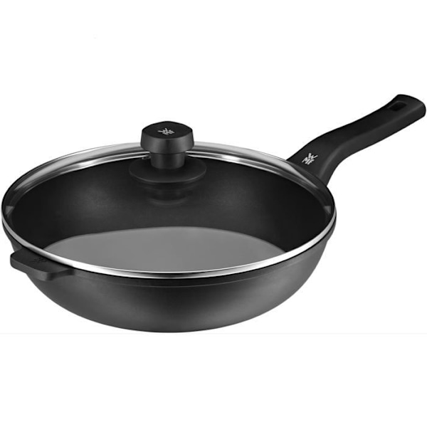 Wok Wmf - 576304291 - Permadur Premium Wok 30 cm Induktionsglaslock med ångöppning Aluminiumbeläggning