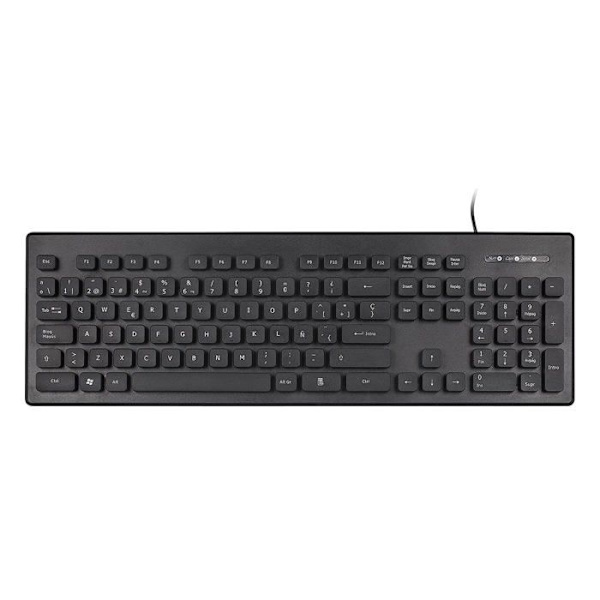 Unykach - 50541 - KB 901 USB QWERTY-tangentbord Svart - Tangentbord (Standard, USB, Membrantangentbord, QWERTY, Svart)