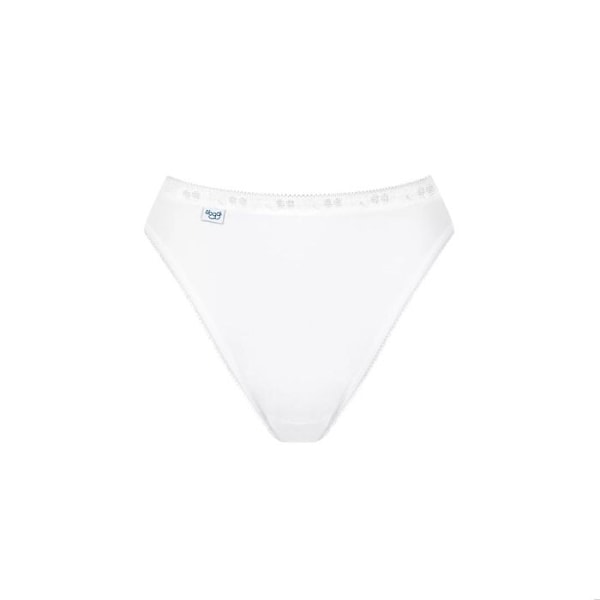 Culotte damer - Sloggi - Basic+Tai - Behagelig - Lavt liv - Myk bomull vit 42