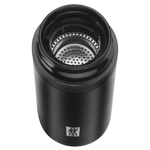 Isolerad Flaska - ZWILLING - Thermo - 420 ml - Rostfritt Stål - Matt Svart Svart, Silvervit