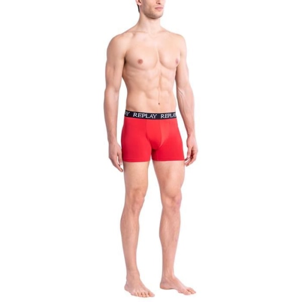 Replay boxershorts för män - enfärgade, 2-pack röd svart S