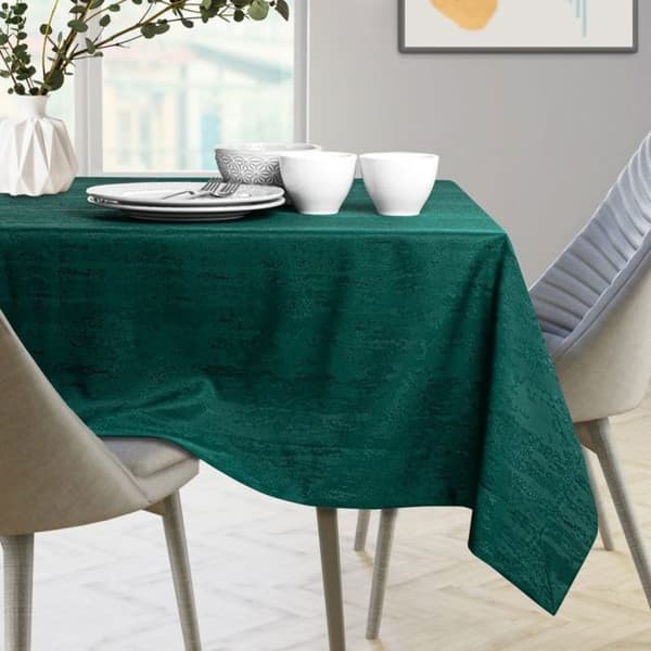 Bordduk - Vesta - Rektangulär 120x260 cm - Mörkgrön melerad - Fläckavvisande, polyester Mörkgrön ljung