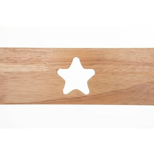 Barnfällstol i naturlig gummiträ beige