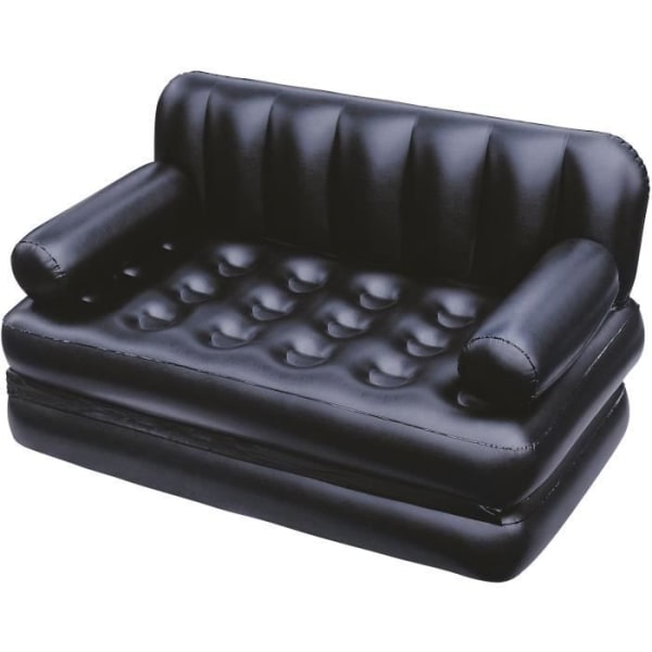 TD® uppblåsbar bäddsoffa 152 x 64 x 18,8 cm Hopfällbar uppblåsbar utomhussoffa Svart