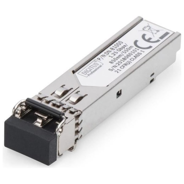 DIGITUS Comb HP-Hpe SFP-modul 1,25 Gbps upp till 550 m Multimode, LC Duplex Con., 1000Base-SX, 850 nm