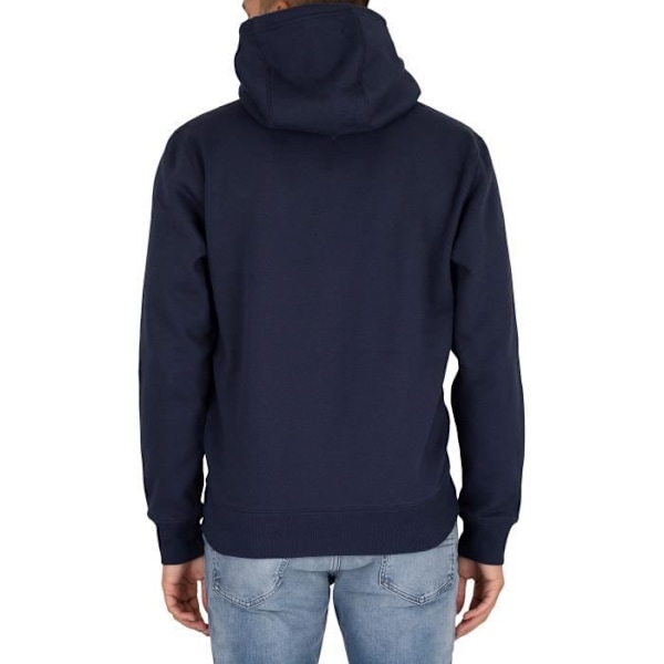 Hoodie med dragkedja i vanlig fleece - TOMMY JEANS - Blå Blå XL