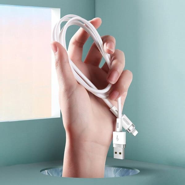 USB Lightning-kabel för iPhone - 2,4 A, 1,2 m, vit