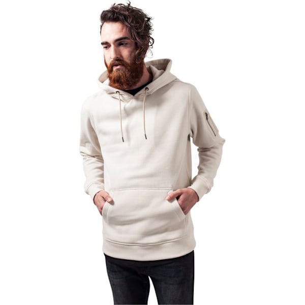 Sweatshirt - Urban Classics - Bomber - Beige - Långa ärmar - Känguruficka oliv jag