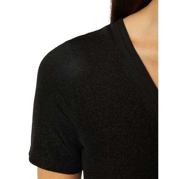 V-ringad t-shirt Svart S
