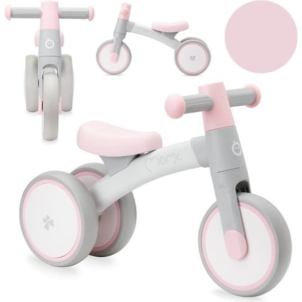 MoMi TEDI - Baby Balance Bike - utan pedaler - lätt 1,2 kg, upp till 25 kg - Rosa Rosa