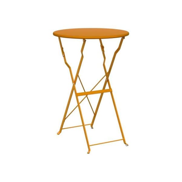 Bistrofällbord - vidaXL - Senap - Pulverlackerad stål - Ø 50 x 71 cm - Fällbar - Modern design Senap