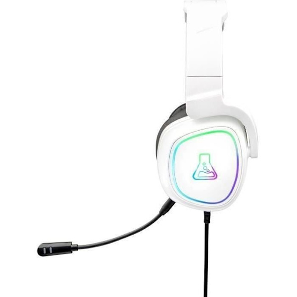 Wired Gaming Headset - The G-Lab - KORP RADIUM - Mikrofon - RGB - Vit Vit