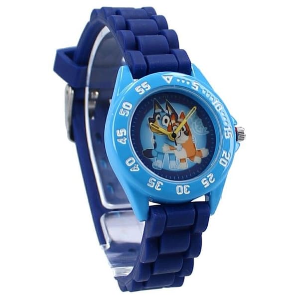 Barnklocka - VADOBAG - Bluey Time - Blå - Armband i PVC - Sprutsäker blå