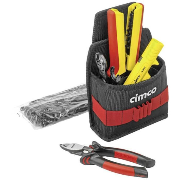 Cimco Gürteltasche Solar inkl. 5 Tlg 170475 för elektriker, för hantverkare Verktygsbälte utrustad 6 stycken