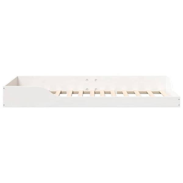 vidaXL Sängram Vit 100 x 200 cm Massivt furu 873386