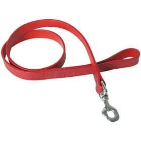 Runda läderkanter - 100 cm - röd