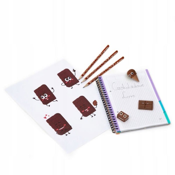 Stylo - penndekor - refill Derform - ZAGOCKA - DOFTPENNA HB DOFTGUM SET 6ST CHOKOL KIDEA