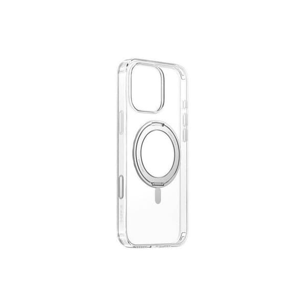 Magnetisk skal med stativ - BASEUS - iPhone 16 Pro - Transparent - SkyRing 360° - TPU/PC Transparent