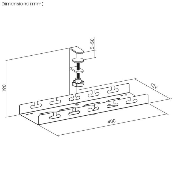 Kabelinfodring - MACLEAN - MC-105 W - Max. belastning 5kg - Färg vit - Lätt montering Vit