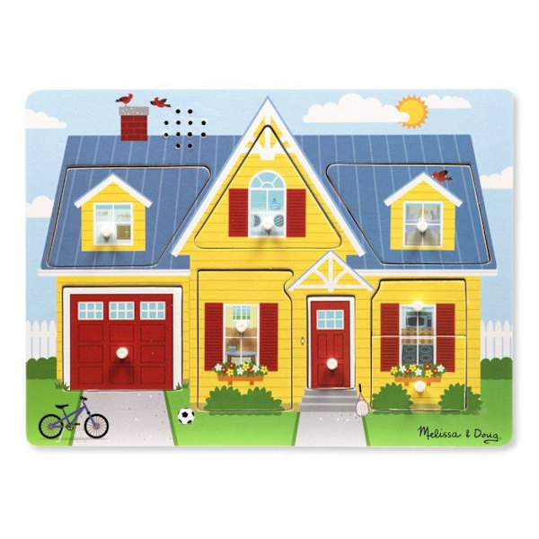 Melissa & Doug - Runt huset ljudpussel Flerfärgad