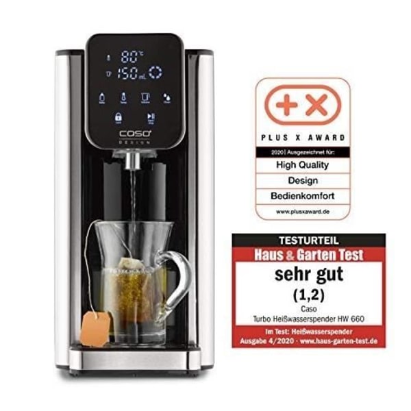 Varmvattenautomat - CASO - HW660 - Rostfritt stål - 2,7 L - 100 °C Svart