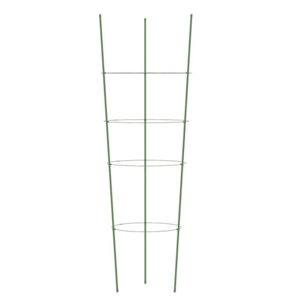 Stöd för trädgårdsväxter 4 ringar 5st Grön 90 cm Stål grön