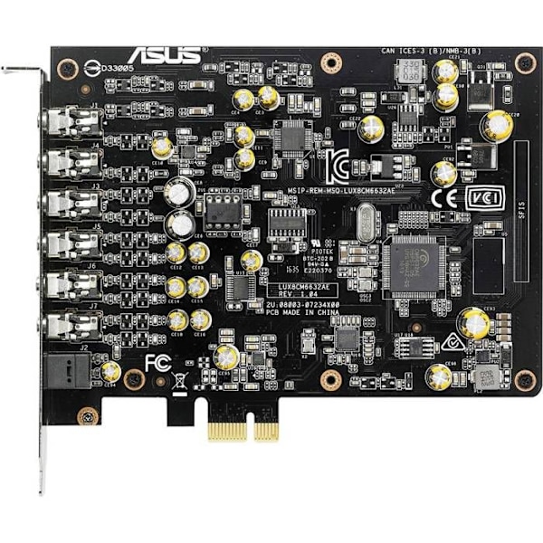 ASUS Xonar AE ljudkort - 24 bitar - 192 kHz - 112 dB signal-brusförhållande - 7,1 - PCIe - CM6632AE