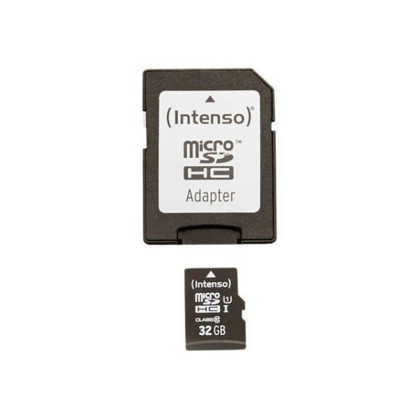 Flashminneskort - INTENSO - 32GB microSDHC - Läshastighet upp till 45 MB/s - 2 års begränsad garanti