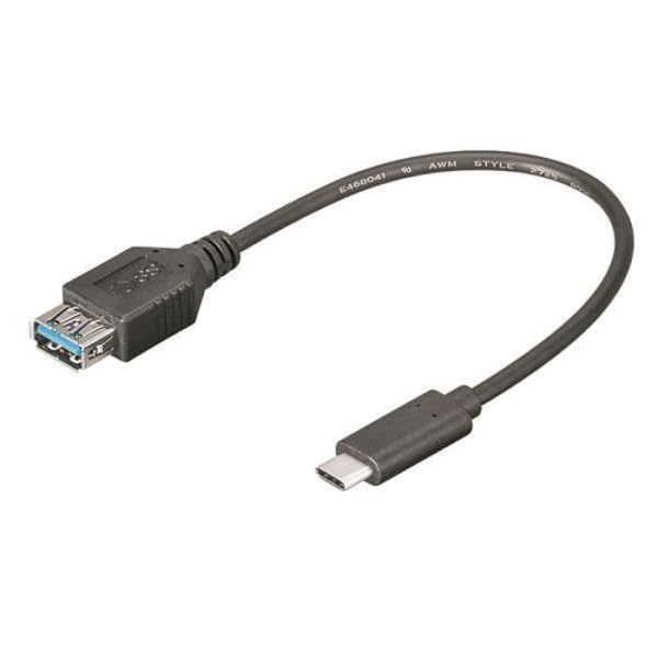 USB Type-C kabel - M-Cab - 7001305 - 0,2 m - Svart
