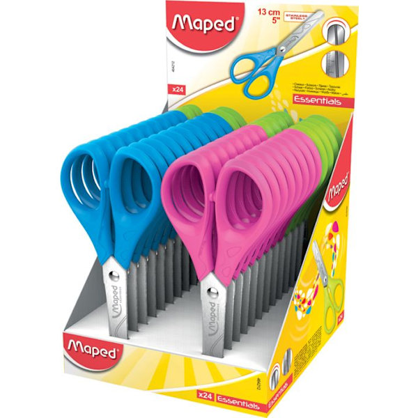 Sax - Essentials - 13 cm - Ergonomisk - Rostfritt stål - Plasthandtag