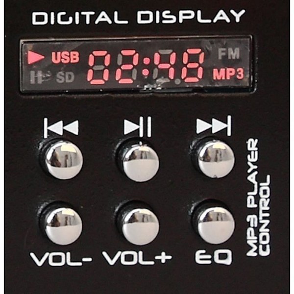 IBIZA DJ21USB-MKII 4-kanals/7-kanals mixer + USB - svart