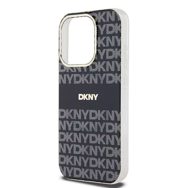 IPhone 15 Pro Max-fodral - DKNY IML IML Mono & Stripe MagSafe (DKHMP15XHRHSEK) - Noir