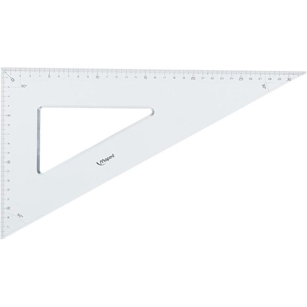Equerre - Scolar - Hypoténusa 60° - Lång sida 32 cm - Plast - Geometrisk - Maped
