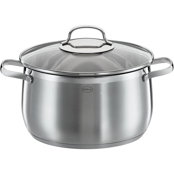 RÖSLE GLOBE Kökset 9 Del Inox - 6 Grytor och Kastruller av Hög Kvalitet, 1 Ångkokningskorg, 2 Stekpannor