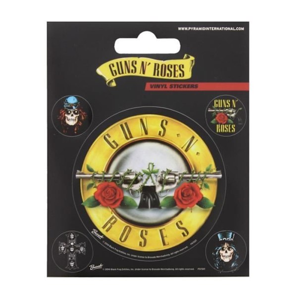 Guns N' Roses klistermärkeset - 10 x 12,5 cm - Väggdekoration Obestämd