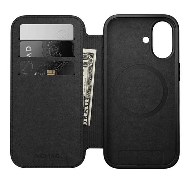 Plånboksfodral - NOMAD - iPhone 17 - Fullnarvsklädsel - MagSafe - Brun brun