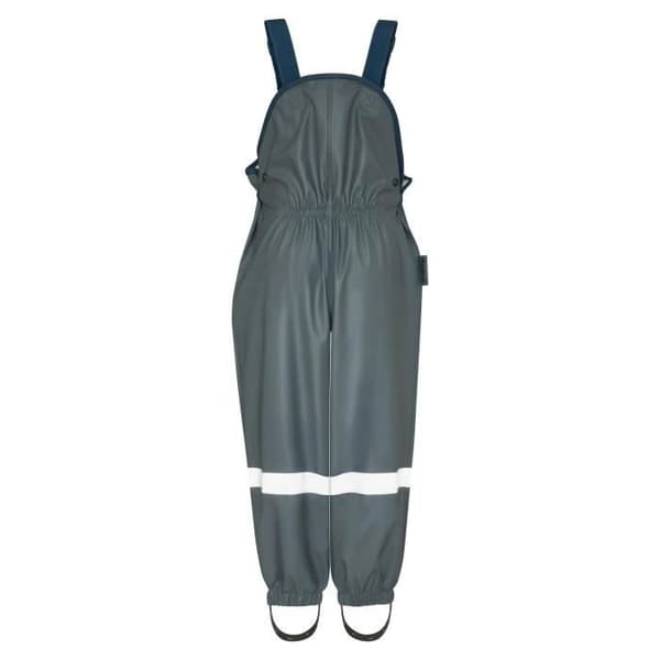 Regnoverall - PLAYSHOES - baby - fleecefoder - vattentät - reflexer Dunkelgrau 12 månader