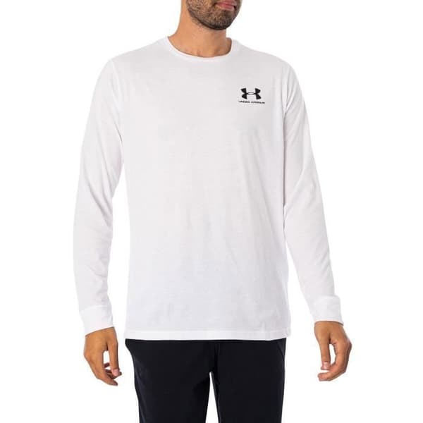 Långärmad T-shirt - Under Armour - Herr - 60% Bomull - Vit Vit S