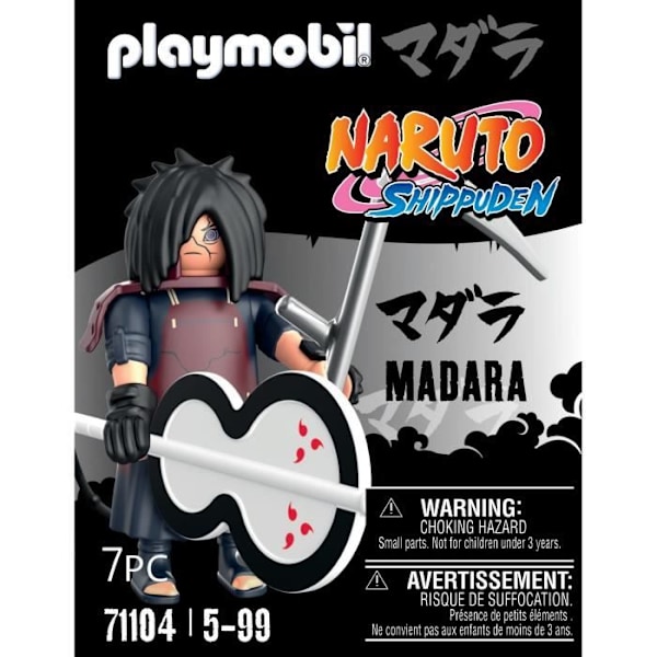 PLAYMOBIL - Naruto Shippuden - Madara figur med tillbehör - 8 stycken Flerfärgad